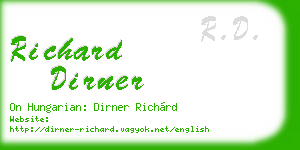 richard dirner business card