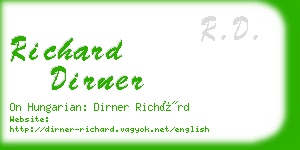 richard dirner business card